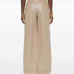 Pantaloni in lurex in beige Brunello cucinelli - donna 