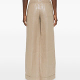 Pantaloni in lurex in beige Brunello cucinelli - donna 