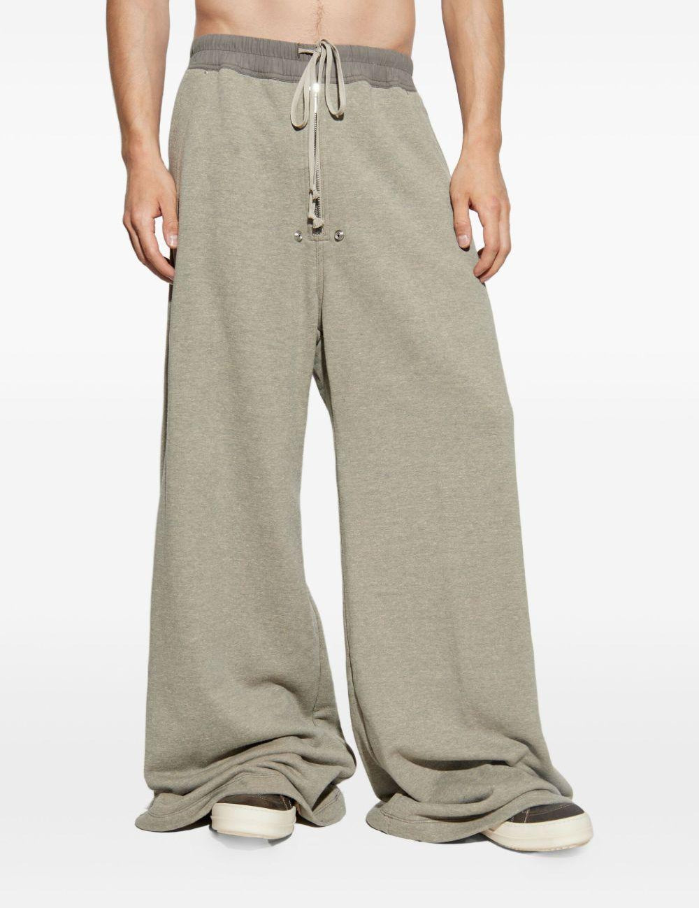 Pantaloni a gamba ampia con coulisse in grigio Rick owens drkshdw - uomo 