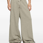 Pantaloni a gamba ampia con coulisse in grigio Rick owens drkshdw - uomo 