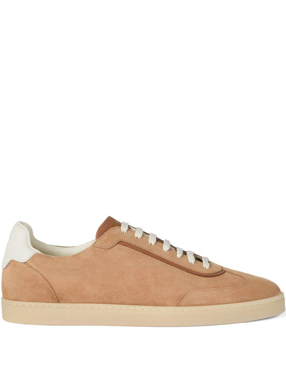 Sneakers in camoscio in beige Brunello cucinelli - uomo 