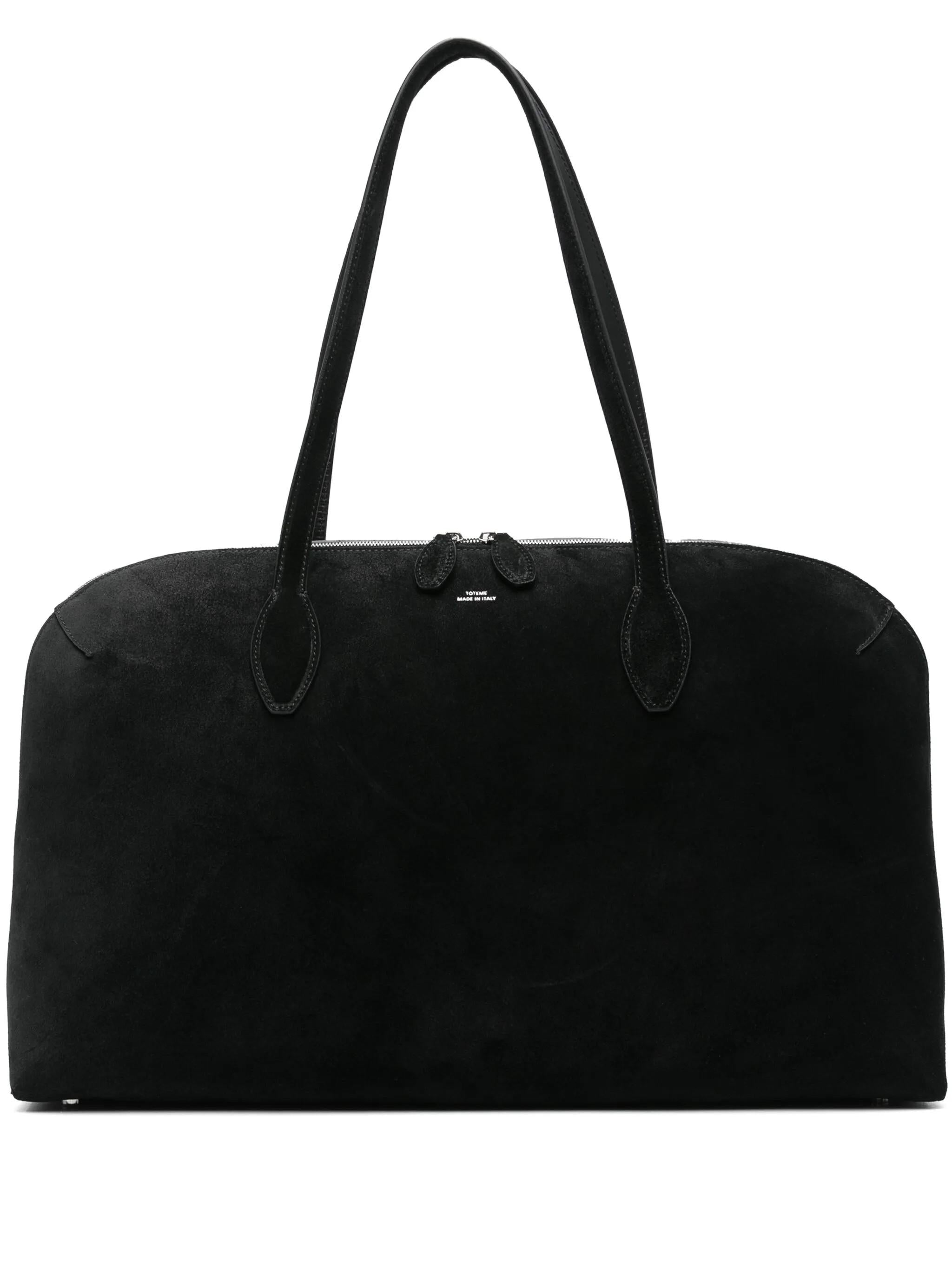 Borsa a spalla in suede in nero Toteme - donna 