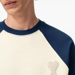 Felpa Ami De Coeur con applicazione in bianco Ami paris - uomo 