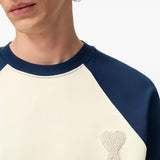 Felpa Ami De Coeur con applicazione in bianco Ami paris - uomo 