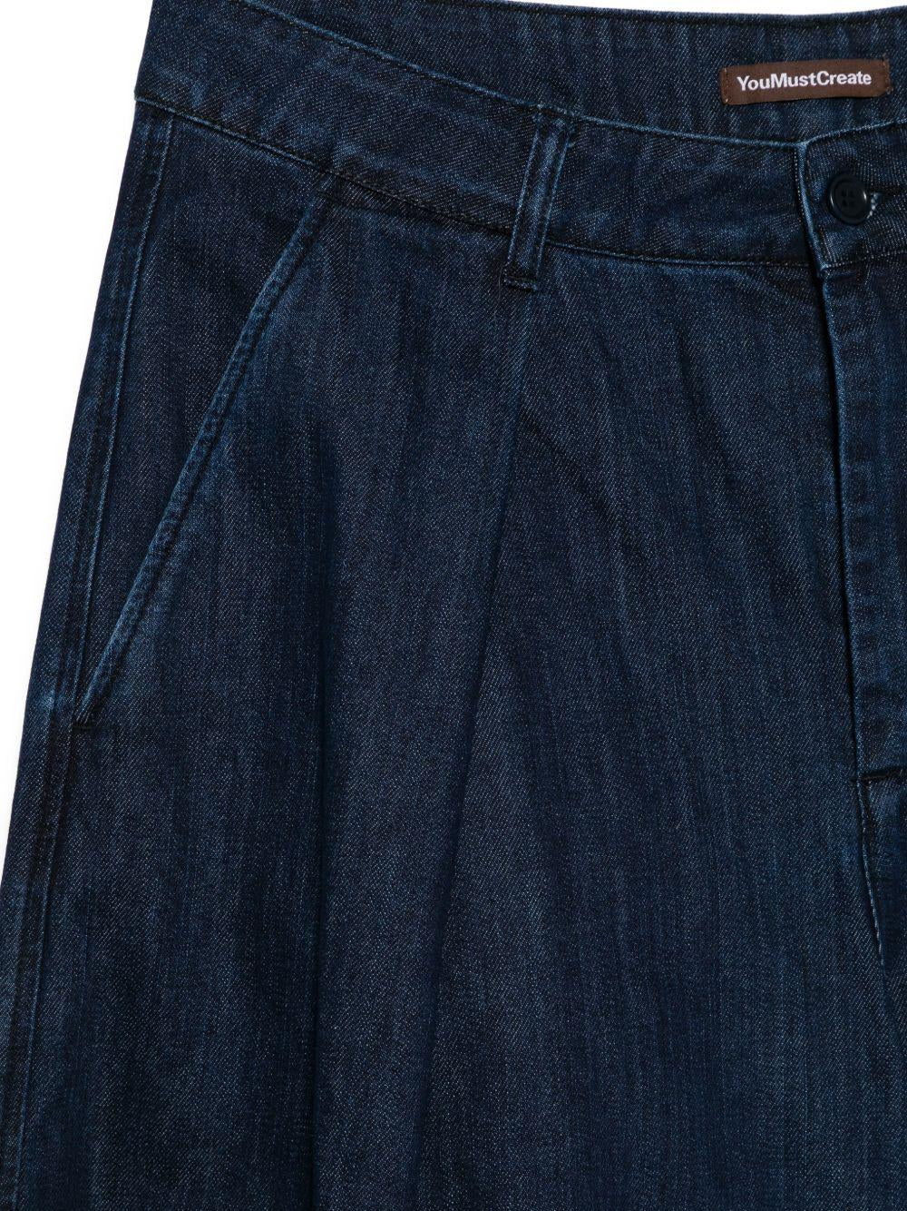 Jeans a pieghe in blu Ymc - uomo 
