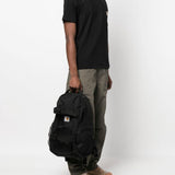 Zaino con applicazione in nero - unisex 