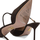 Mules a punta sorbonne in marrone Aquazzura - donna 