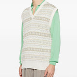 Gilet con fantasia scollo a v in multicolore Kiton - uomo 