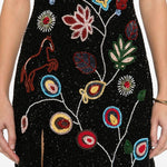 Abito mini con perline in nero Staud - donna 
