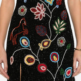 Abito mini con perline in nero Staud - donna 