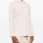 Camicia con orlo a smerlo in bianco Forte forte - donna 