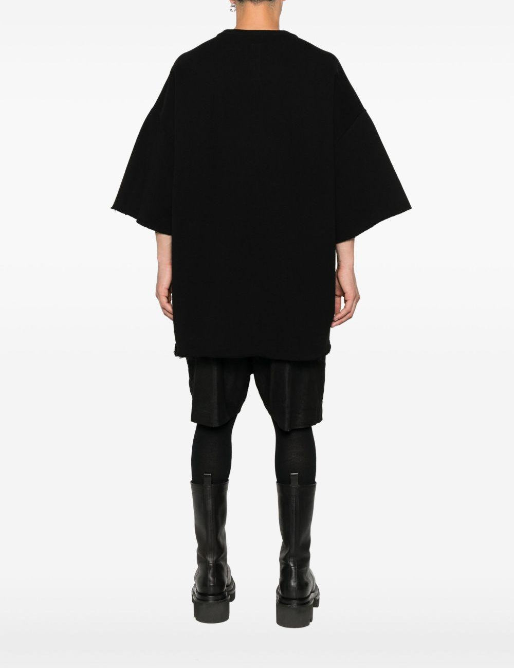 T-shirt con scollo a v in nero Rick owens - uomo 