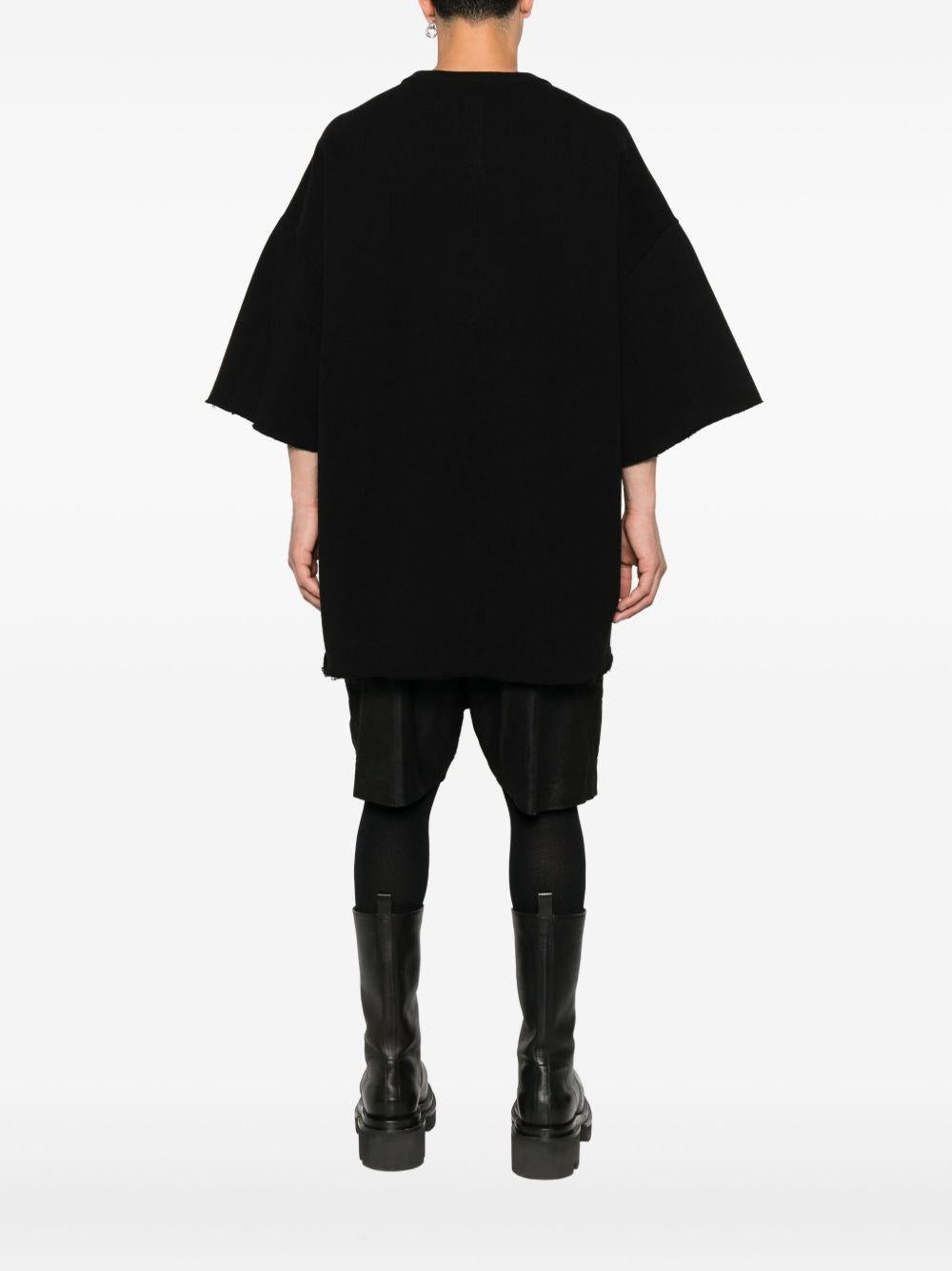 T-shirt con scollo a v in nero Rick owens - uomo 