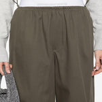 Pantaloni con cintura a doppio strato e logo in verde Alexander wang - donna 