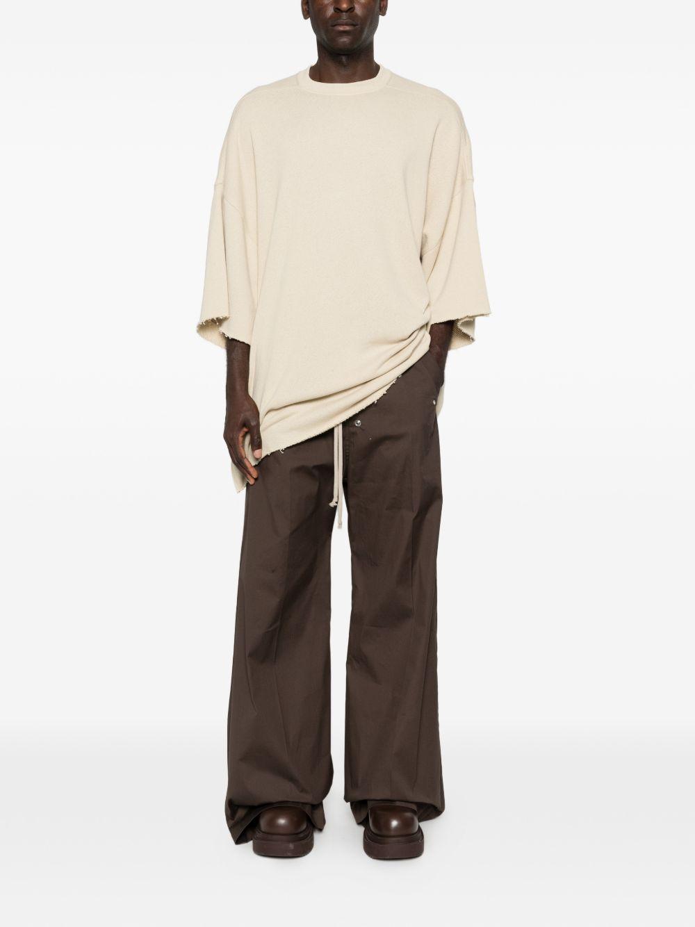 T-shirt Tommy T Sfrangiata in beige Rick owens - uomo 