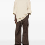 T-shirt Tommy T Sfrangiata in beige Rick owens - uomo 
