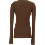 Top trasparente a maniche lunghe in marrone Entire studios - unisex 