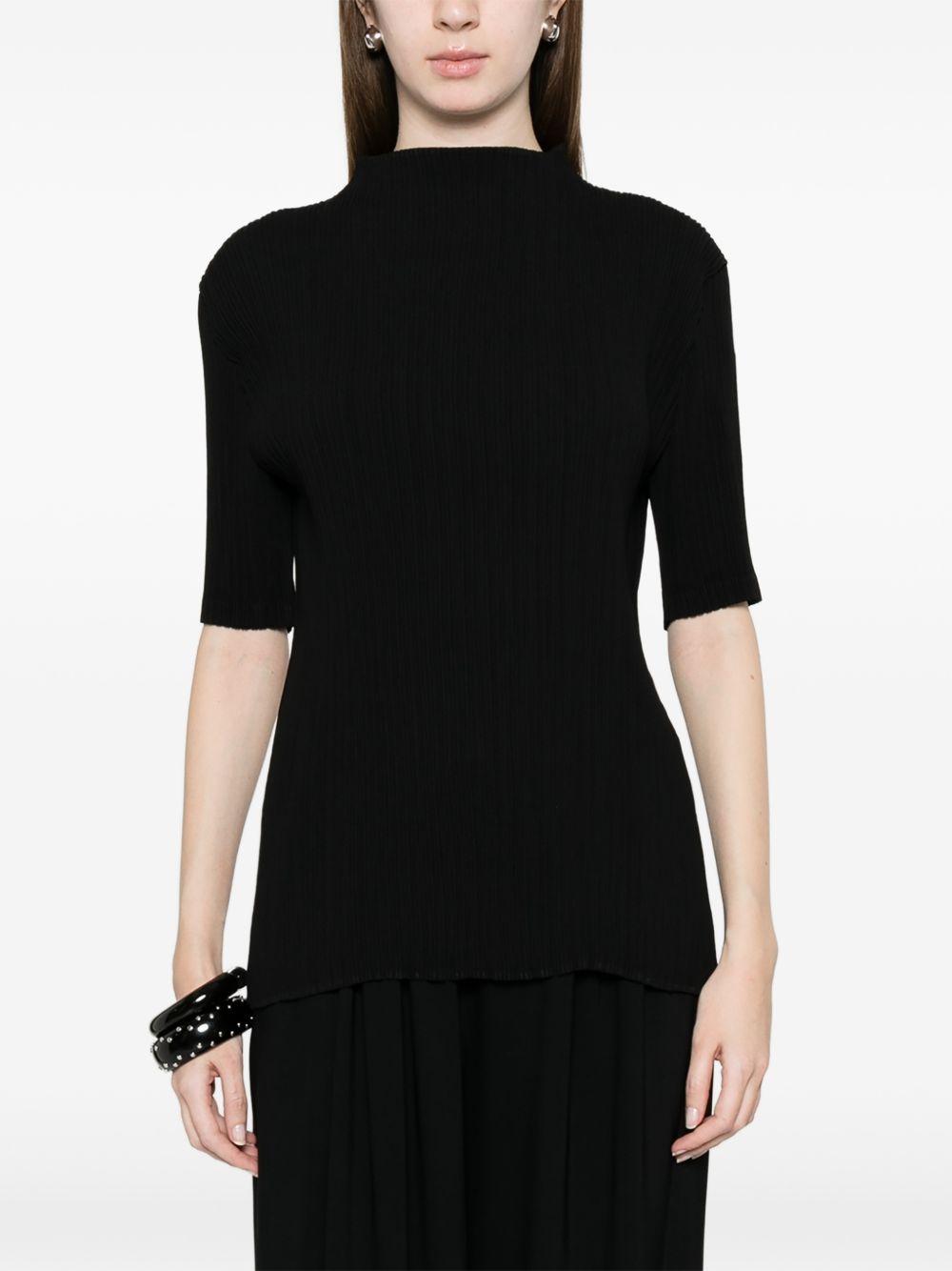 T-SHIRT a coste in nero Issey miyake - donna 