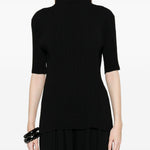 T-SHIRT a coste in nero Issey miyake - donna 