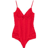 Body con volant e dettaglio a fiocco in rosso Shushu/tong - donna 