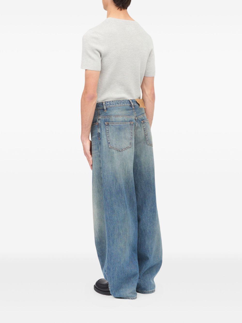 Jeans con inserti in blu Mm6 maison margiela - uomo 