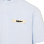 T-shirt con logo e toppa in blu Jacquemus - uomo 