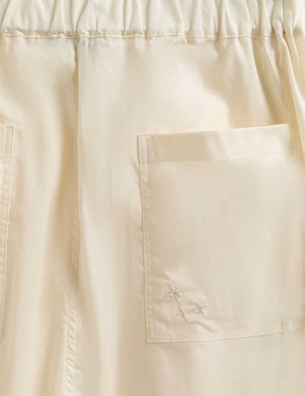 Pantaloni Melrose con ricamo in avorio Laneus - uomo 