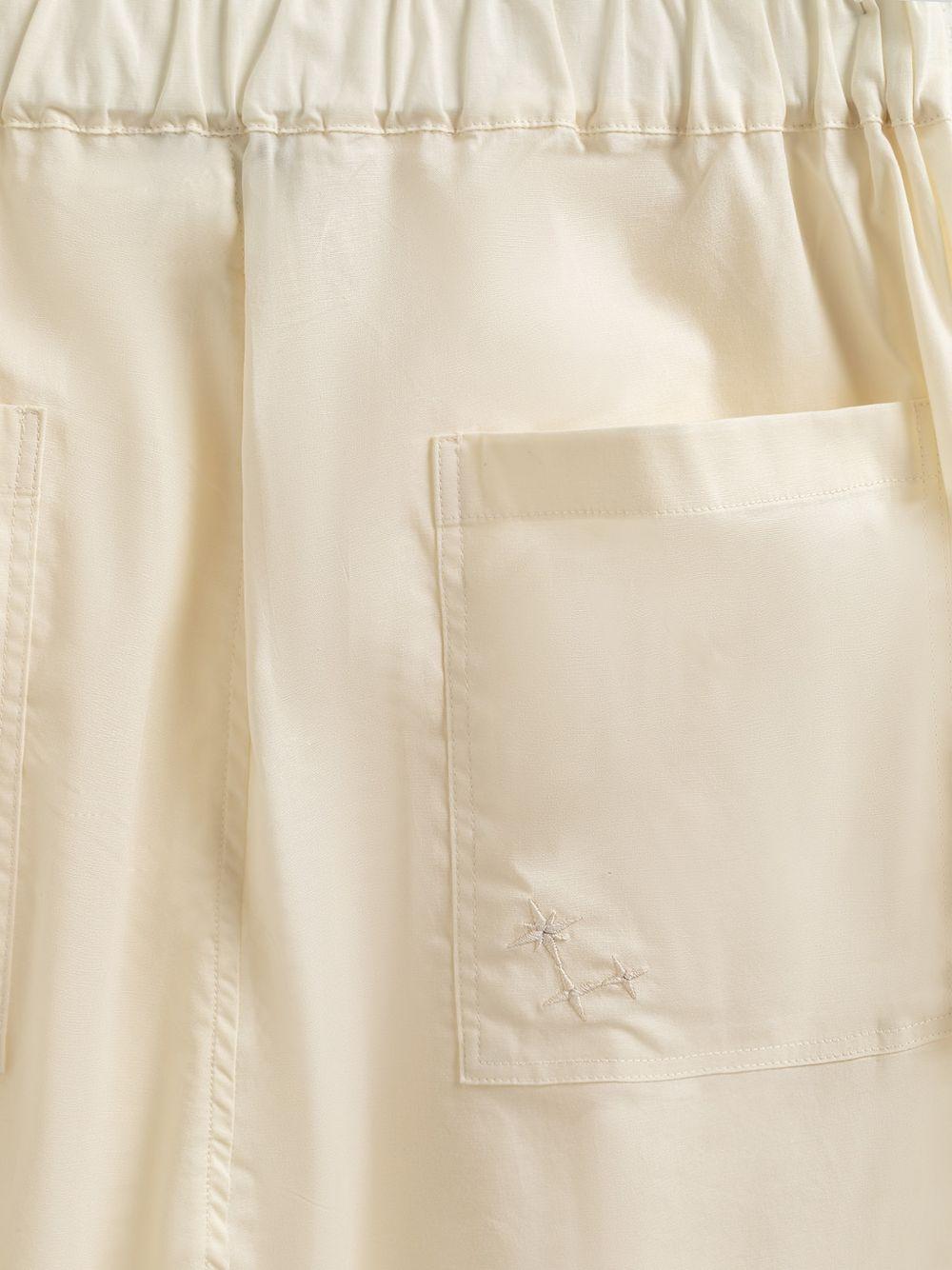 Pantaloni Melrose con ricamo in avorio Laneus - uomo 