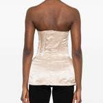 Corsetto di seta in avorio Magda butrym - donna 
