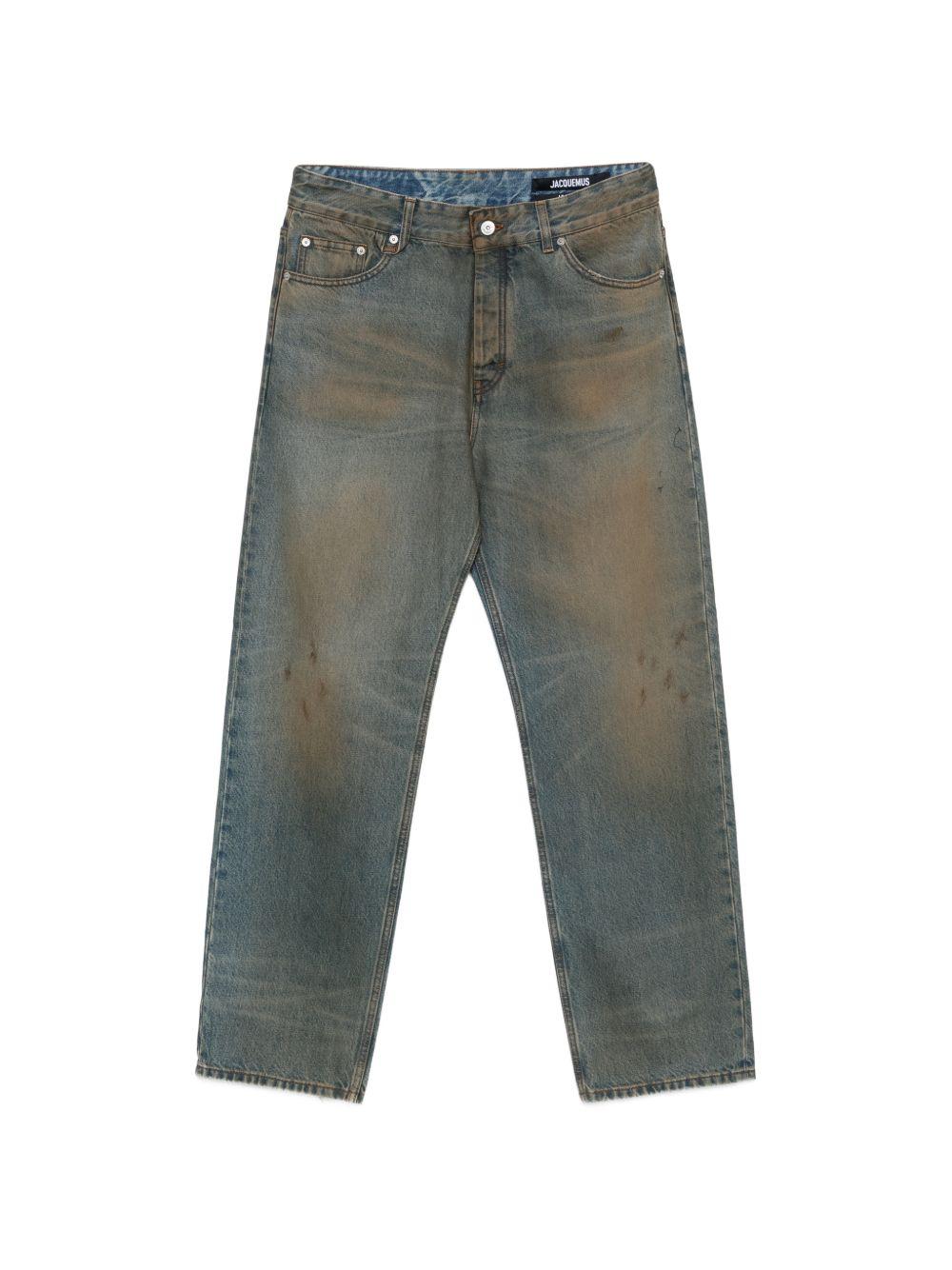 Jeans Berger de-Nîmes con effetto vissuto in blu Jacquemus - uomo 
