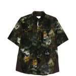 Camicia a maniche corte con stampa grafica in verde Roa x and wander - uomo 