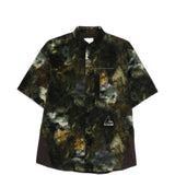 Camicia a maniche corte con stampa grafica in verde Roa x and wander - uomo 