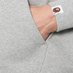 Felpa con stampa logo in grigio A bathing ape - uomo 