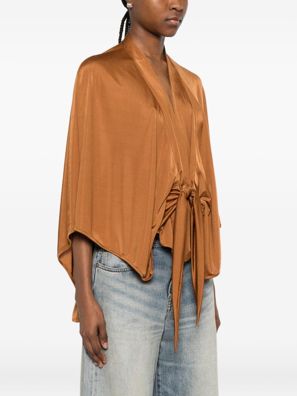 Blusa con nodo in bronzo Rick Owens Lilies - donna 