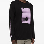 T-shirt a maniche lunghe in nero Oamc peacemaker - uomo 