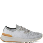 Sneakers in maglia in grigio Brunello cucinelli - uomo 