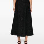 Gonna plissettata con paillettes in nero Alessandra Rich - donna 