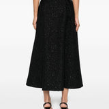 Gonna plissettata con paillettes in nero Alessandra Rich - donna 