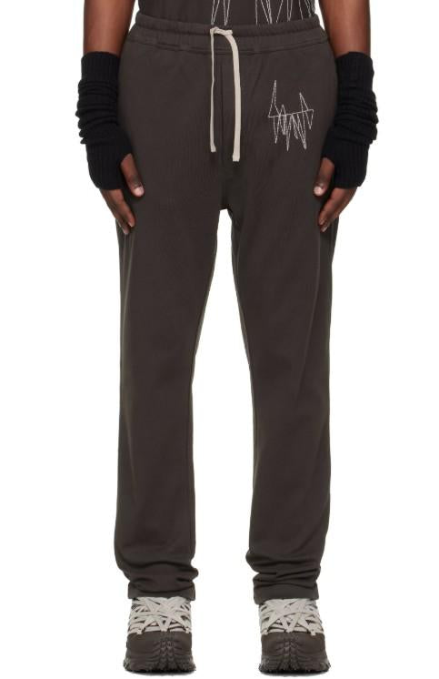 Jogger con coulisse in marrone Rick Owens x Moncler - unisex<BR/><BR/> 