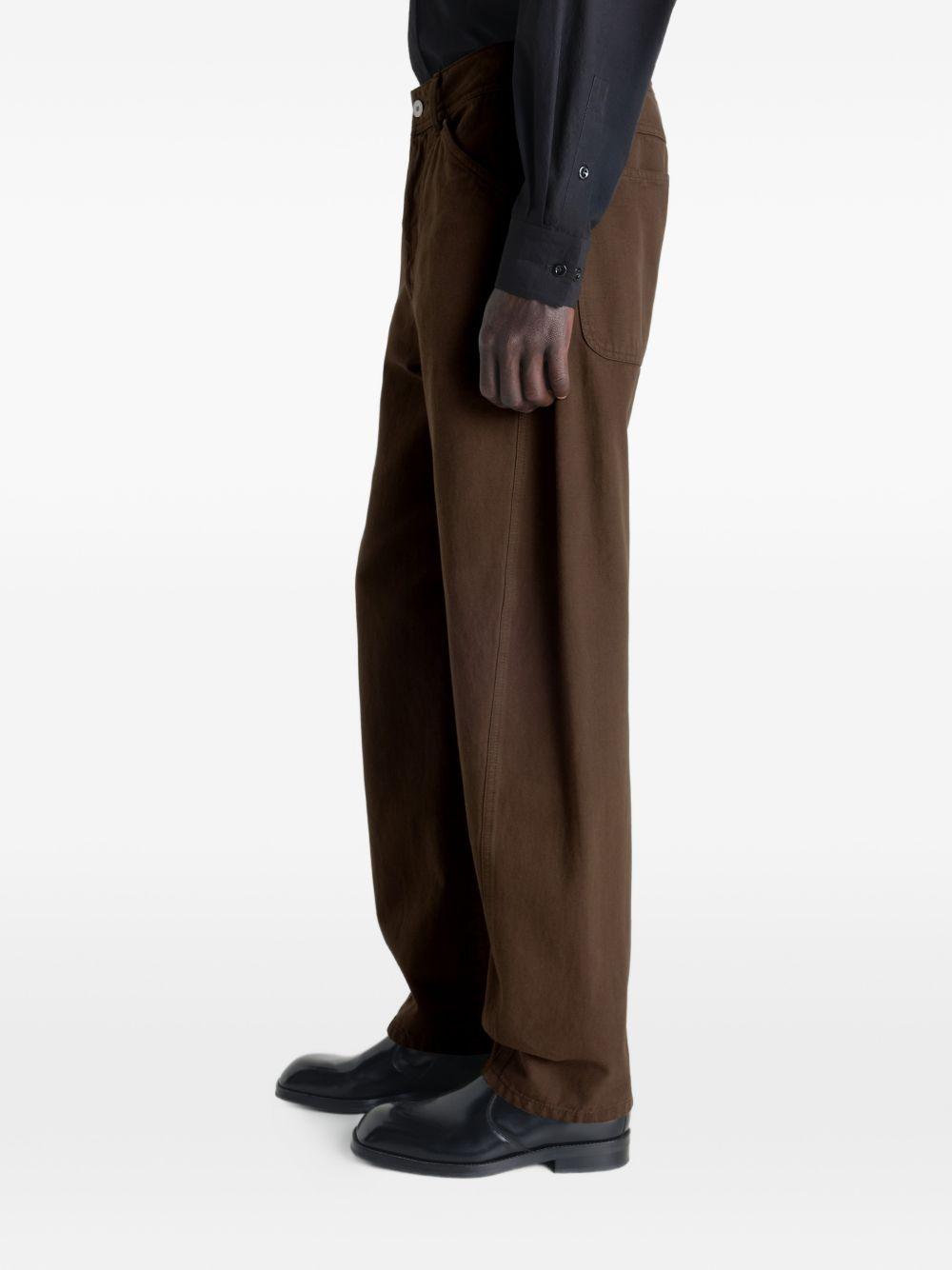 Denim carrot con tasche in marrone Lemaire - uomo 