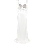 ABITO LUNGO CON BRALETTE GIOIELLO IN BIANCO GIUSEPPE DI MORABITO - donna 