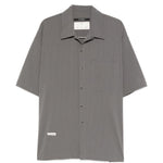 Camicia con taschino sul petto a fantasia gessata in grigio Song for the mute - uomo 