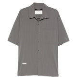 Camicia con taschino sul petto a fantasia gessata in grigio Song for the mute - uomo 