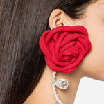 Orecchini con decorazioni floreali in rosso Magda butrym - donna 