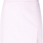 Minigonna a righe in cotone in rosa Rowen Rose - donna 