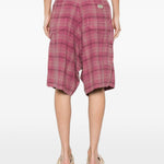 Shorts a quadri in rosa R13 - donna 