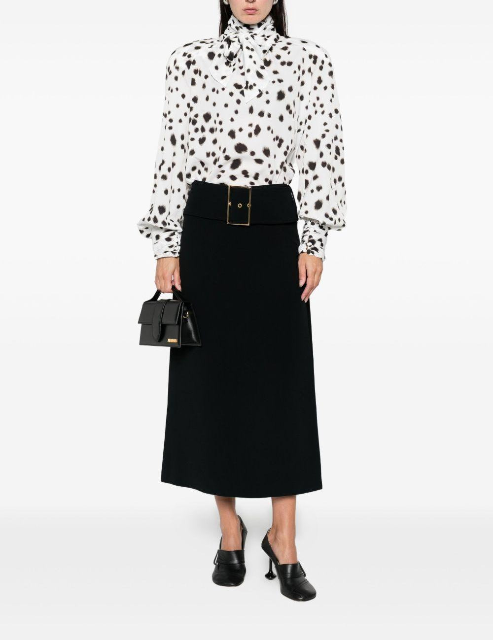 Gonna midi con fibbia in nero Rowen rose - donna 