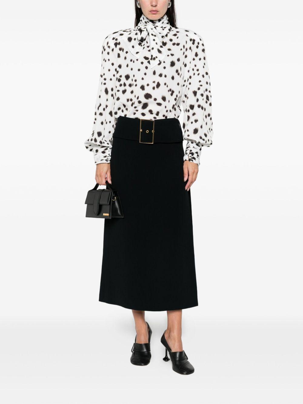 Gonna midi con fibbia in nero Rowen rose - donna 