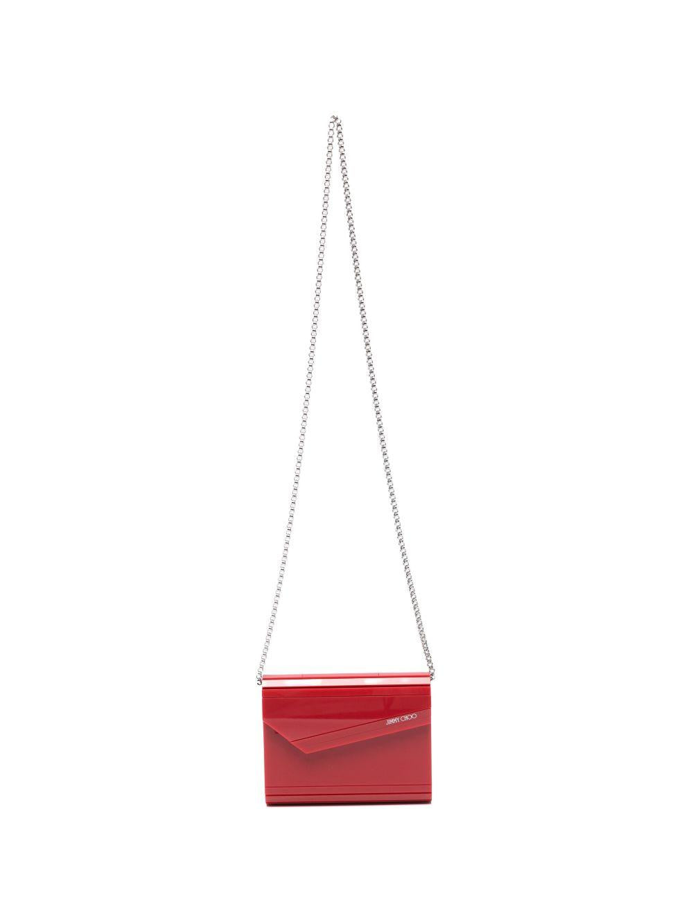 Borsa con logo candy in rosso Jimmy choo - donna 