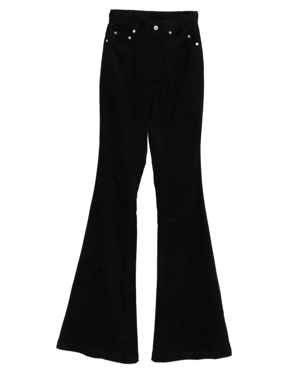 Jeans a zampa in nero Rick owens - donna 